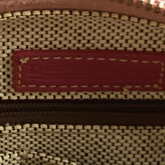 Dooney & Bourke Pink Canvas Satchel with Leather Trim - Picture 5 of 6